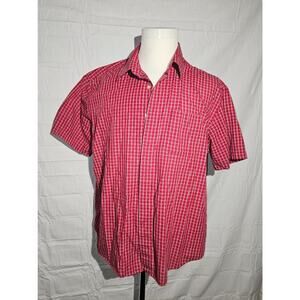 Vintage Arrow Short Sleeve Button Up Men's Checkered Pattern Size 2XL
